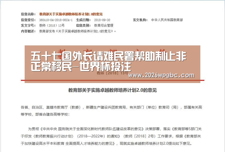 五十七国外长请难民署帮助制止非正常移民-世界杯投注(图3) 世界杯投注